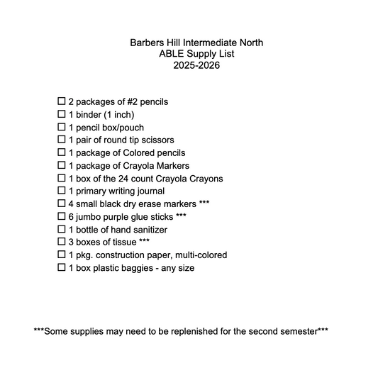 Intermediate School North Able